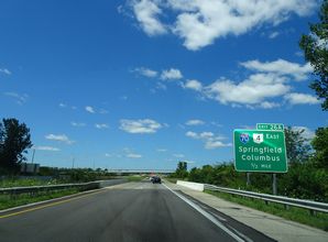 I-675 north at I-70/SR 4 - Medway, OH