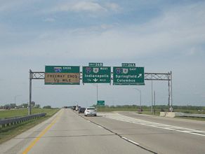 I-675 north at I-70/SR 4 - Medway, OH