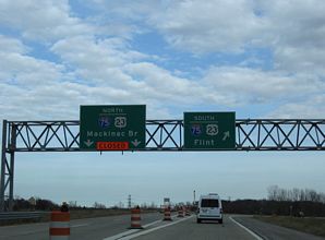 I-675 north at I-75/US 23 - Zilwaukee Twp, MI