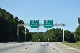 I-675 north at I-285 in 2020