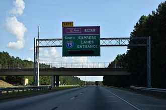 I-675 south at I-75 - Stockbridge, GA