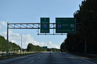 I-675 south at I-75 - Stockbridge, GA