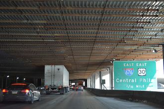 I-76 west at I-676/US 30 - Philadelphia, PA
