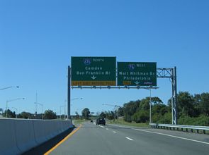 I-76C west at I-676 - Camden, NJ