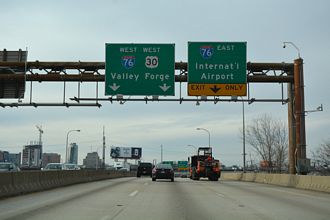 I-676/US 30 west at I-76 - Philadelphia, PA