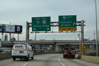 I-676/US 30 west at I-76 - Philadelphia, PA