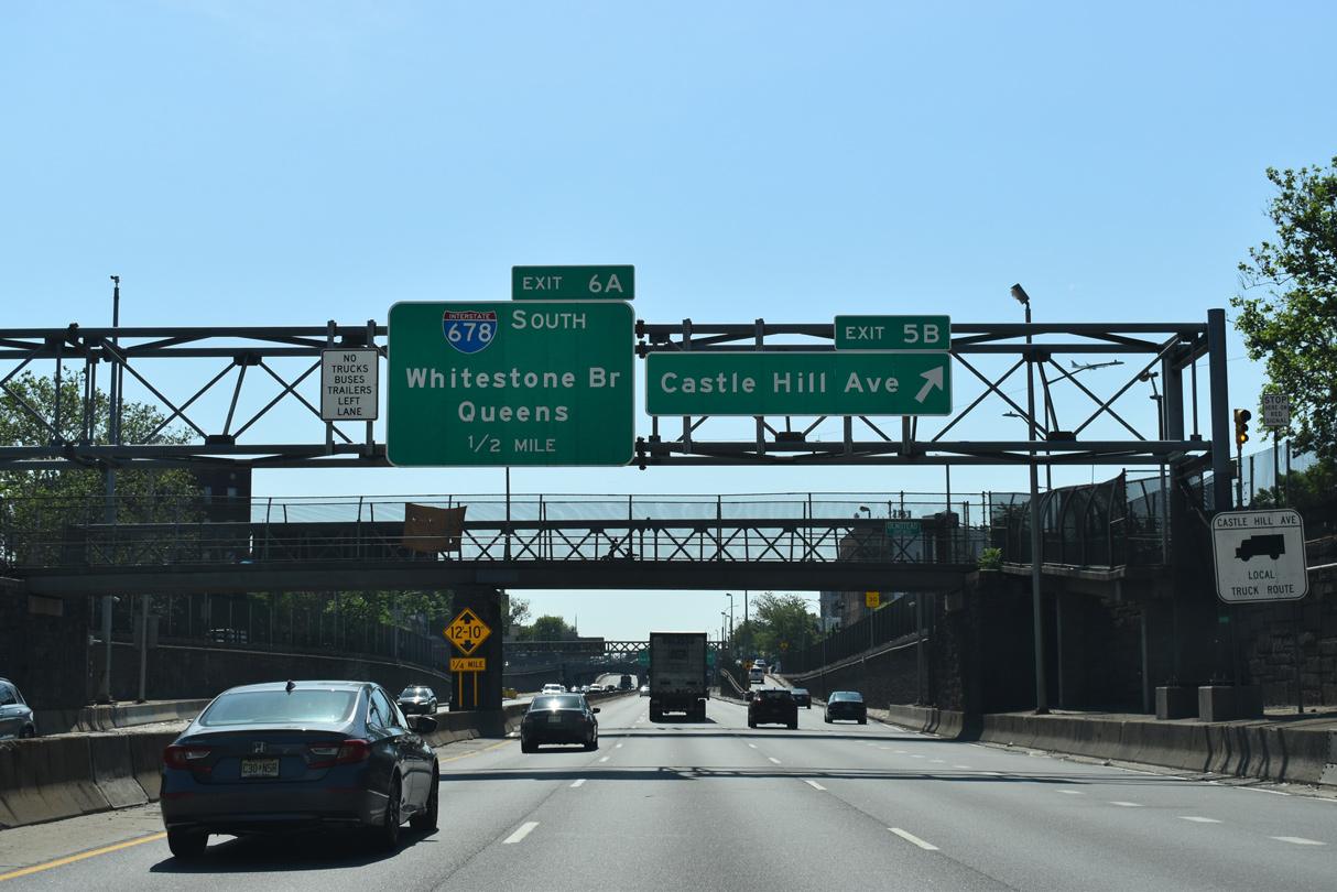 I-95 north at I-678/295 - Bronx, NY