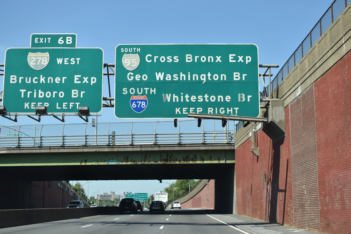 I-95 south at I-278/678 - Bronx, NY
