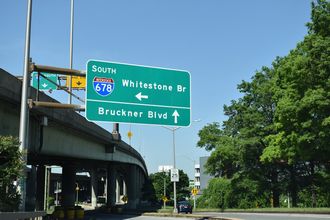 I-95 south at I-678 - Bronx, NY
