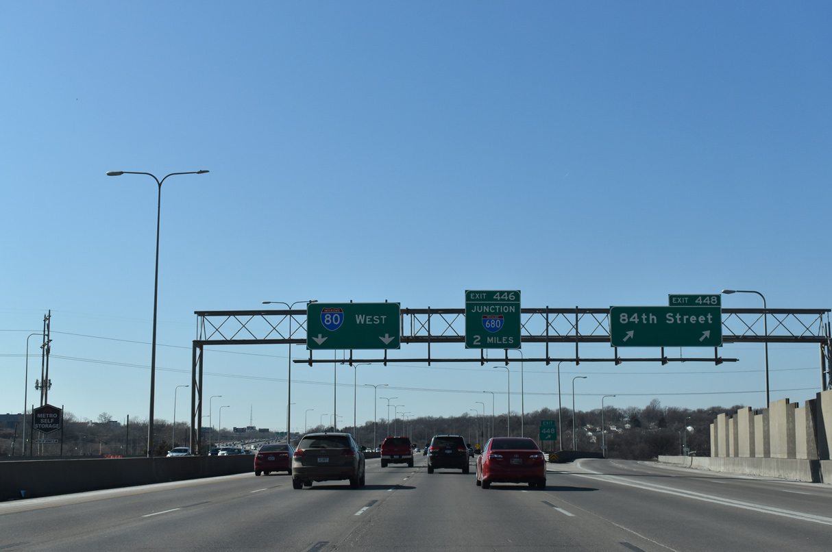 I-80 west at I-680 - Omaha, NE