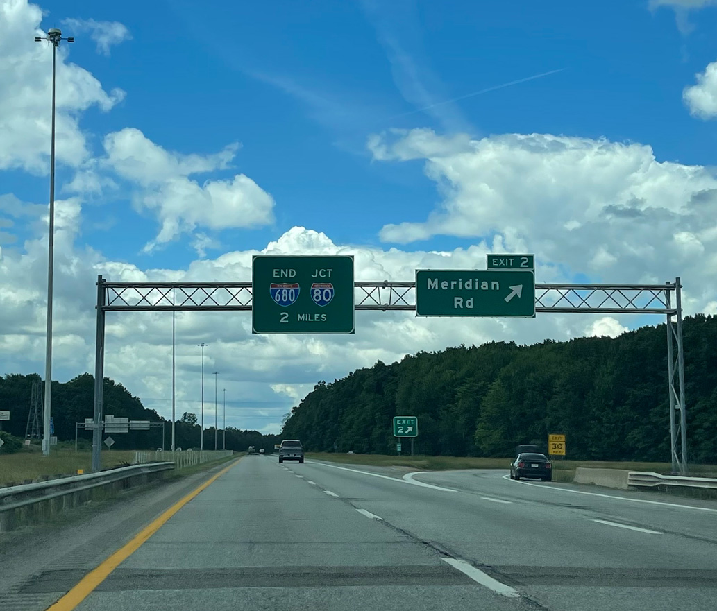 I-680 north at Meridian Rd - Youngstown, OH