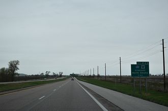 I-29 north at I-680/CR G37 - Crescent, IA