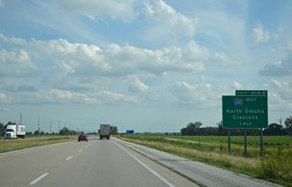 I-29 south at I-680 - Crescent, IA