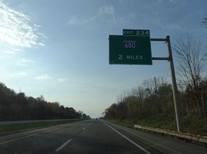 I-76/Ohio Tpk west at I-670 - Springfield Twp