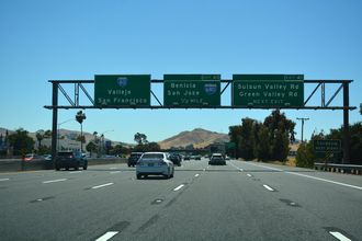 I-80/SR 12 west at I-680 - Fairfield, CA