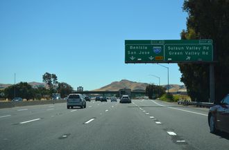 I-80/SR 12 west at I-680 - Fairfield, CA