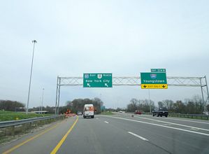 I-80 east at I-680/SR 11 - Austintown, OH