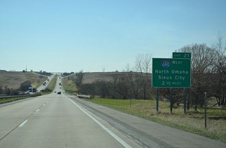 I-680 west at I-80 - Minden, IA