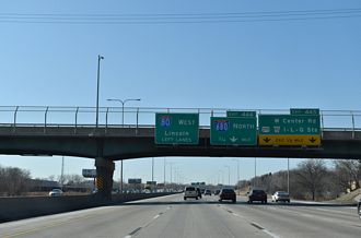 I-80 west at I-680/US 275/N-92 - Omaha, NE