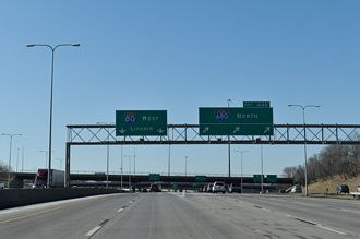 I-80 west at I-680 - Omaha, NE