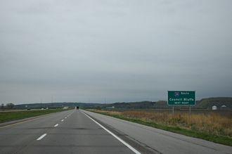 I-680 east at I-29 - Crescent, IA