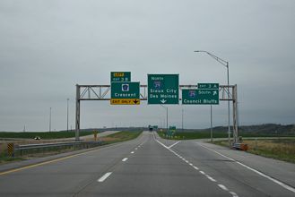 I-680 east at I-29 - Crescent, IA