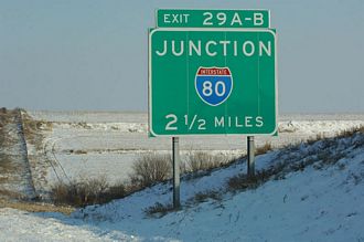 I-680 east at I-80 - Neola, IA - 2005