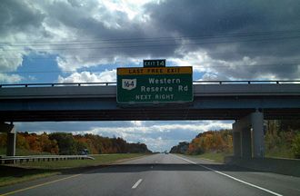 I-680 south at SR 164 - Boardman, OH
