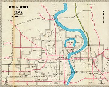 Omaha, NE - 1961 Map