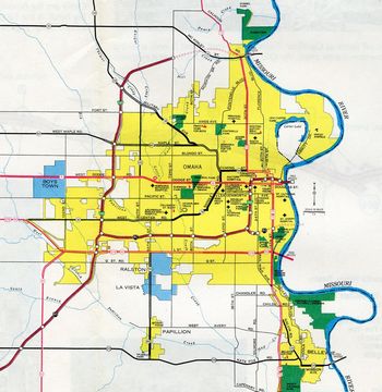 Omaha, NE - 1972 Map