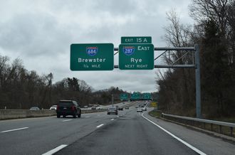 Hutchinson River Parkway north at I-287 in Harrison, NY