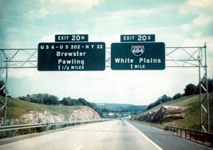 I-84 east at I-684 - 1970