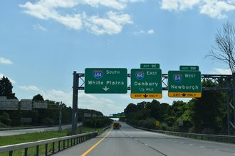 New York Route 22 south at Interstate 684 in Brewster, New York