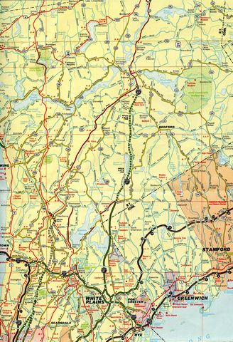 1969 map showing the completed section of I-684 as Interstate 87.