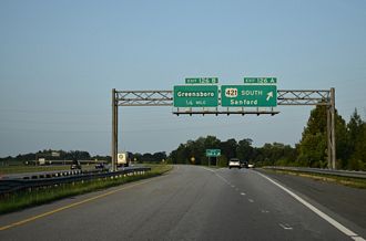 I-85 North at U.S. 421 and the Future I-685 Corridor in Greensboro, North Carolina