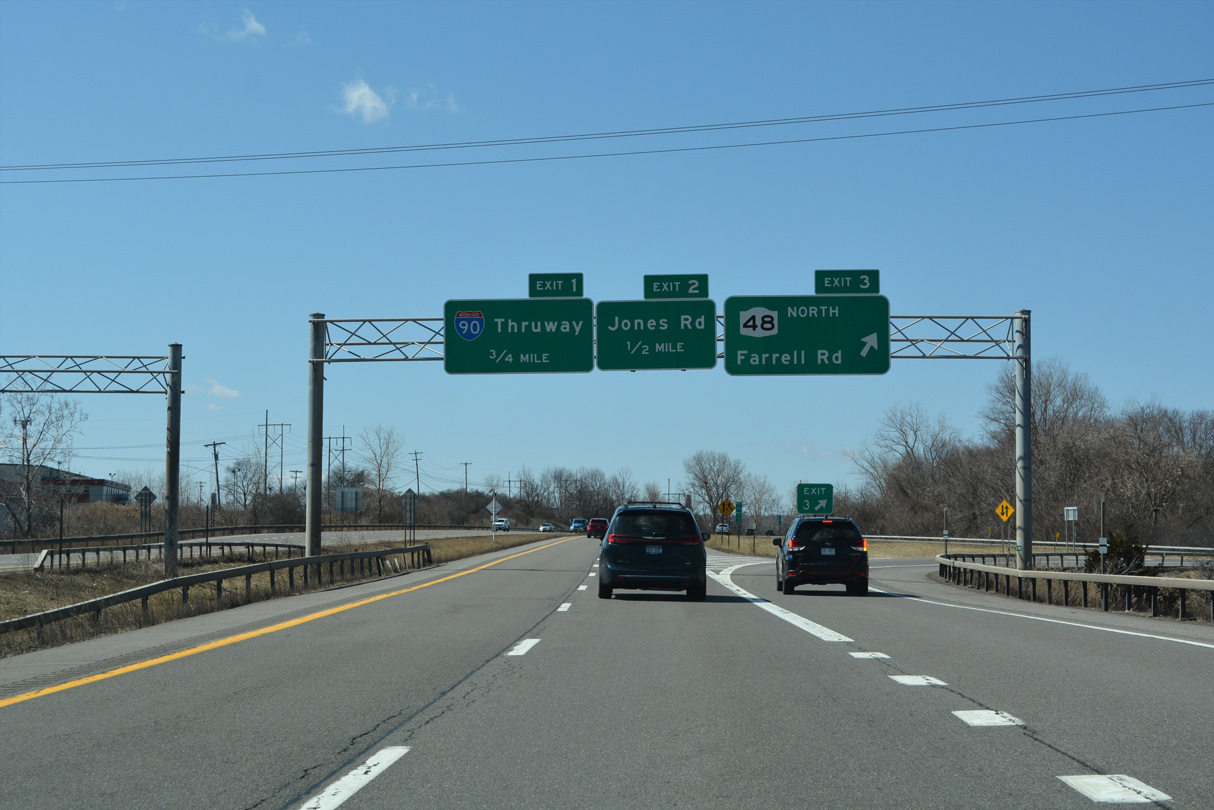 I-690 west at NY 48 in the town of Geddes.