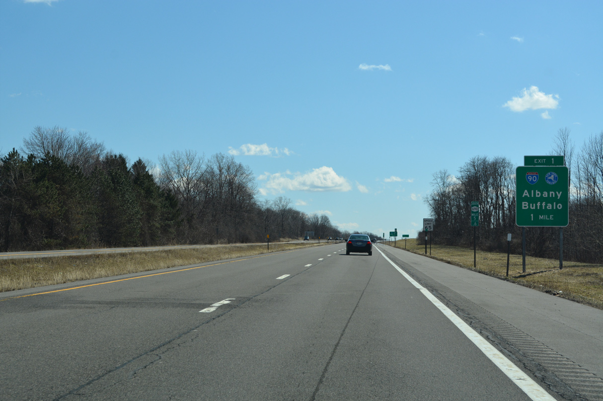 NY 690 south one mile from I-690/90 in Van Buren.