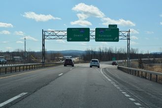 I-481 south at the east end of I-690 in Onondaga County, NY.
