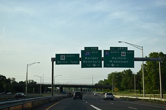 Route 15 north at I-91/691 - Meriden, CT
