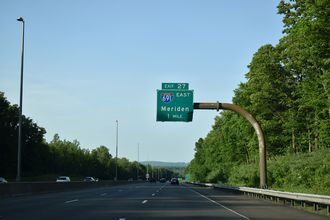 I-84 east at I-691 - Cheshire, CT