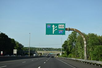 I-84 east at I-691 - Cheshire, CT