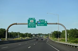 I-84 East at Interstate 691 in Cheshire, Connecticut