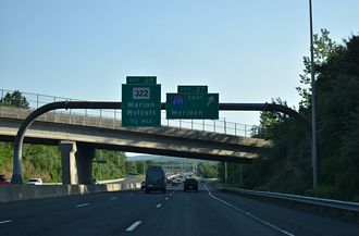 I-84 west at I-691 - Southington, CT