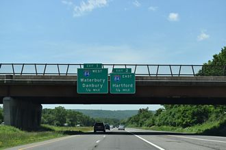I-691 west at I-84 - Cheshire, CT