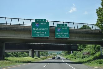 I-691 west at I-84 - Cheshire, CT