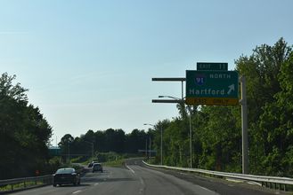 I-691 west at I-91 - Meriden, CT
