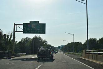 I-691 west at I-91 - Meriden, CT