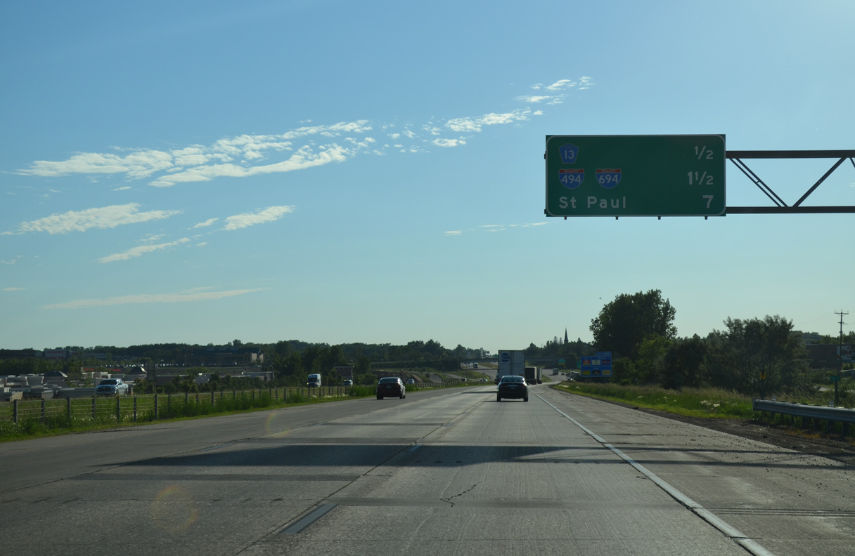 I-94/US 12 west at I-494/694 - Woodbury, MN