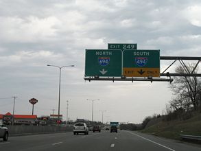 I-94/US 12 east at I-494/694 - Woodbury, MN