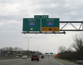 I-94/US 12 east at I-494/694 - Woodbury, MN